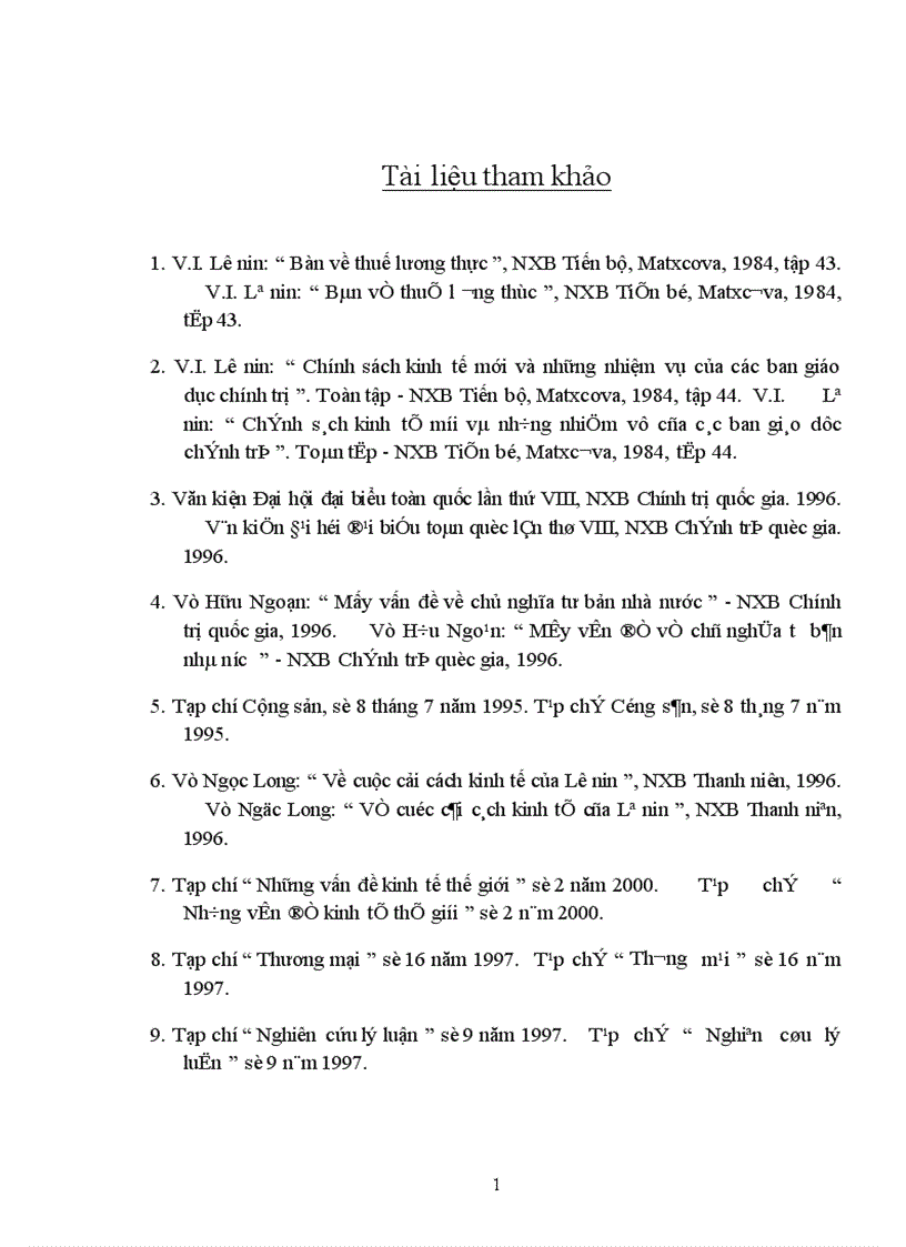 image for page Sự vận dụng lý luận của Lê nin về chủ nghĩa tư bản nhà nước vào nước ta hiện nay 1