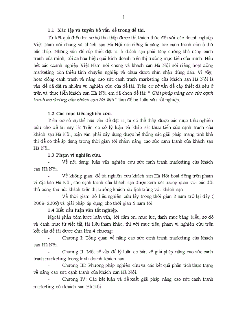 image for page Giải pháp nâng cao sức cạnh tranh marketing của khách sạn Hà Nội