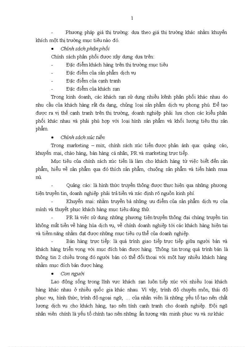 image for page Giải pháp nâng cao sức cạnh tranh marketing của khách sạn Hà Nội