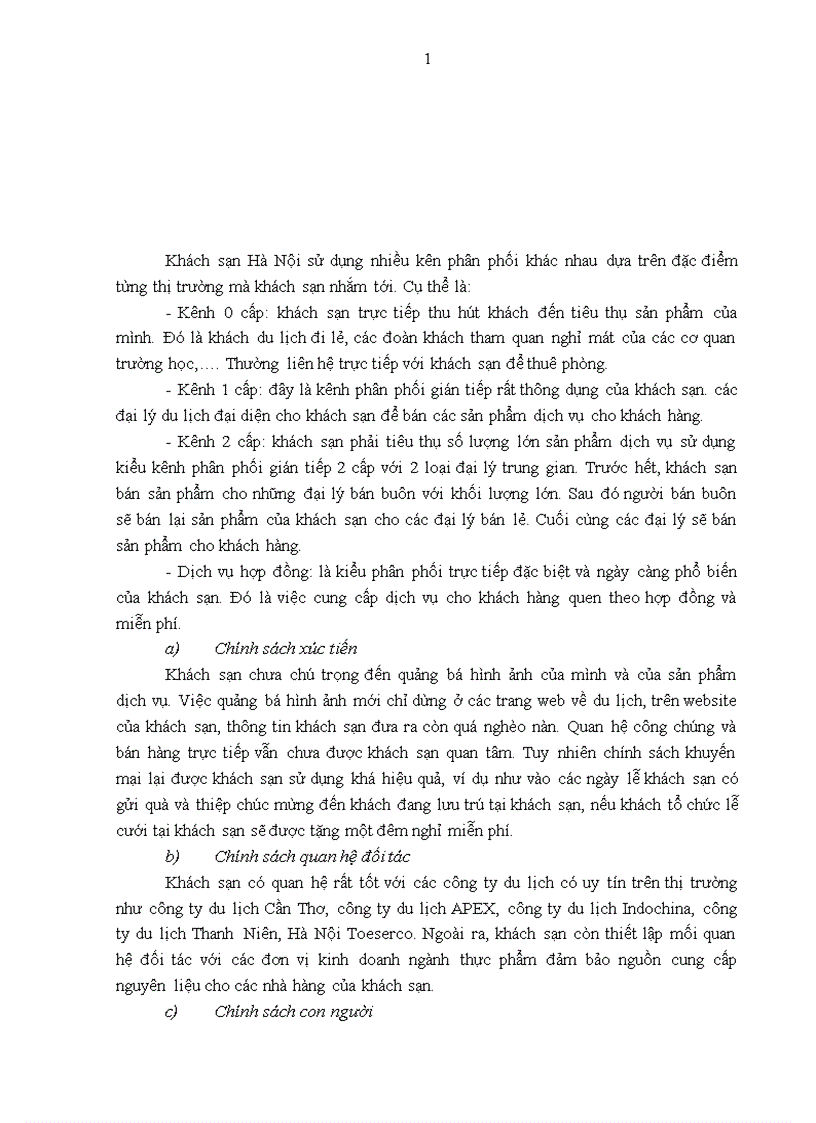 image for page Giải pháp nâng cao sức cạnh tranh marketing của khách sạn Hà Nội