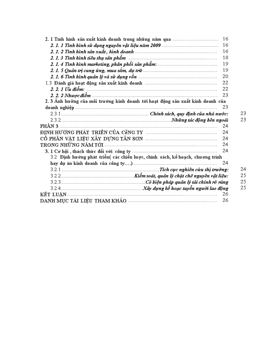 image for page Báo cáo tổng hợp tại công ty cổ phần vật liệu xây dựng Tân Sơn 1