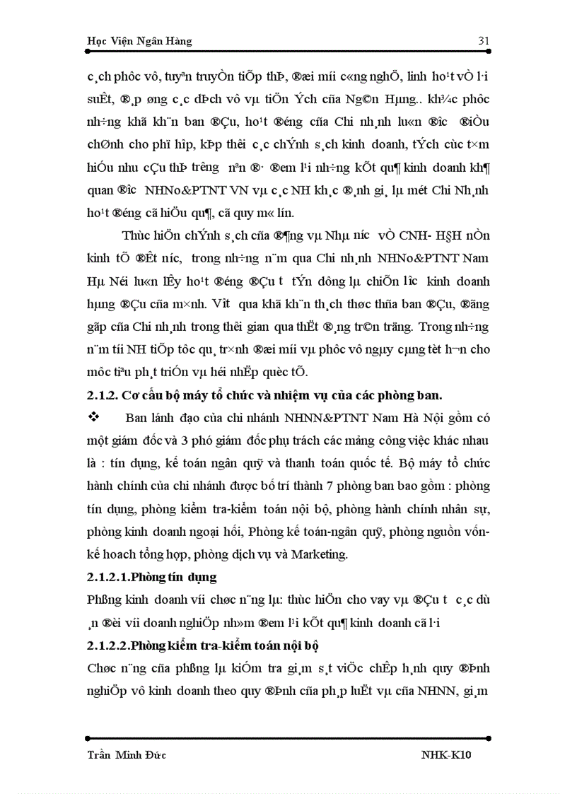 image for page Giải pháp nâng cao chất lượng tín dụng tại chi nhánh Nam Hà Nội Ngân hàng nông nghiệp và phát triển nông thôn 1