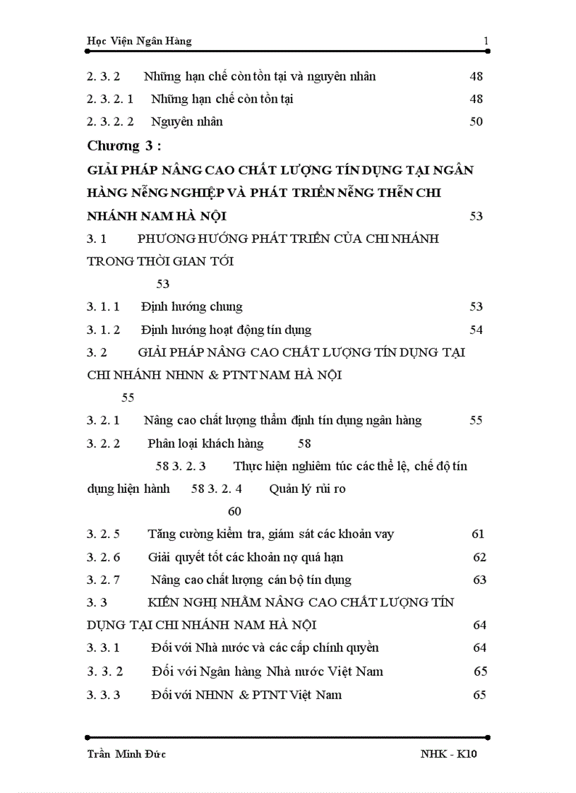 image for page Giải pháp nâng cao chất lượng tín dụng tại chi nhánh Nam Hà Nội Ngân hàng nông nghiệp và phát triển nông thôn 1