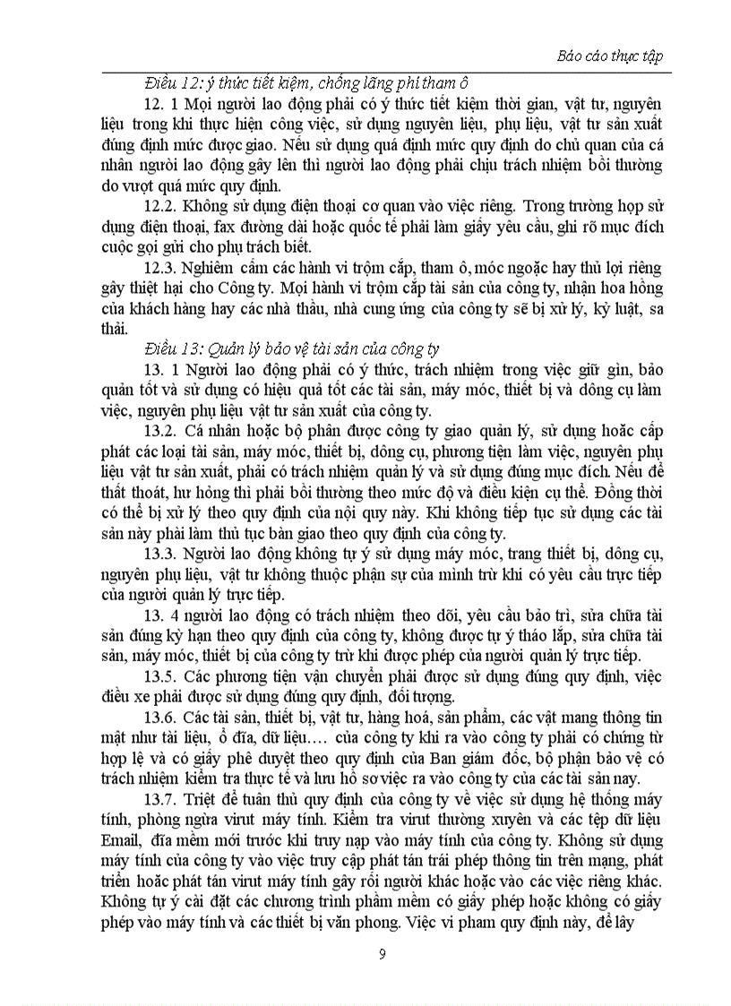 image for page Báo cáo thực tập tại Công ty may 10