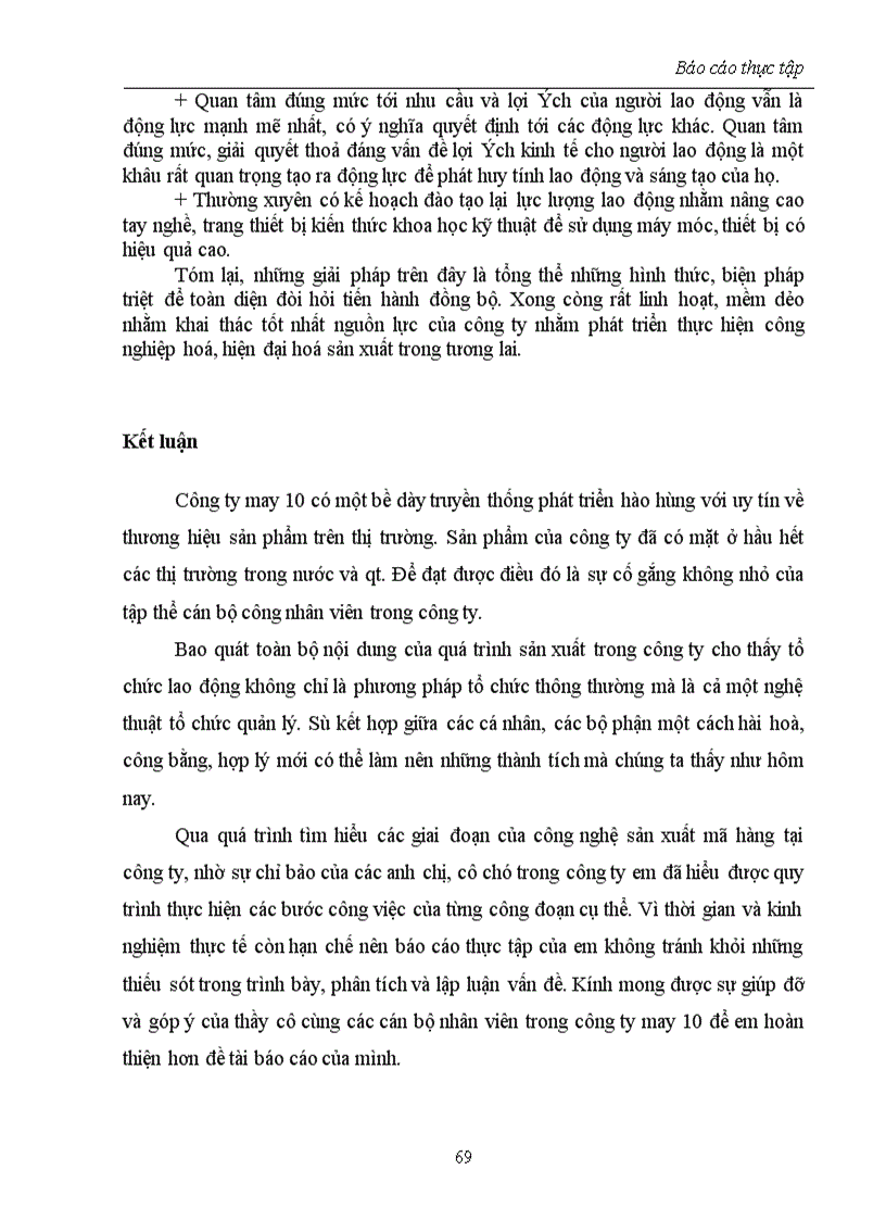 image for page Báo cáo thực tập tại Công ty may 10