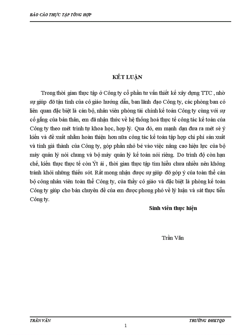 image for page Đánh giá chung về công tác kế toán tại Công ty cổ phần tư vấn thiết kế xây dựng TTC 1