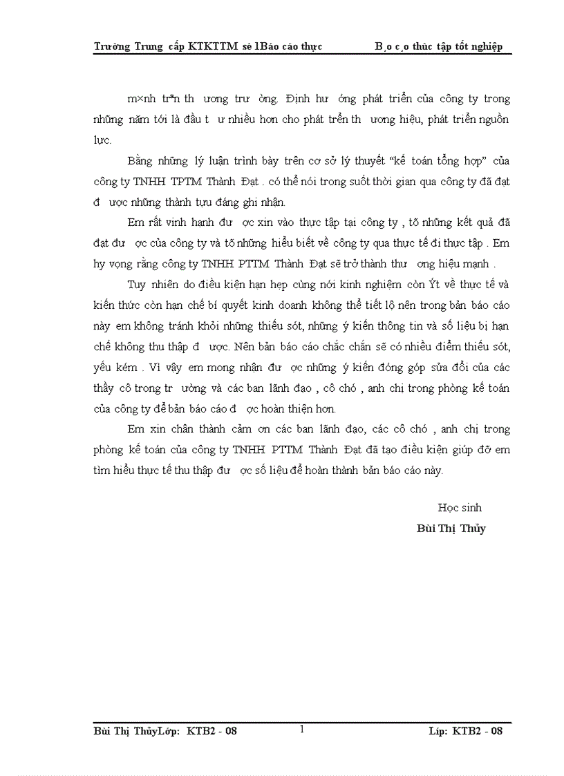image for page Báo Cáo Thực Tập Tổng Hợp tại công ty TNHH Phát Triển Thành Đạt
