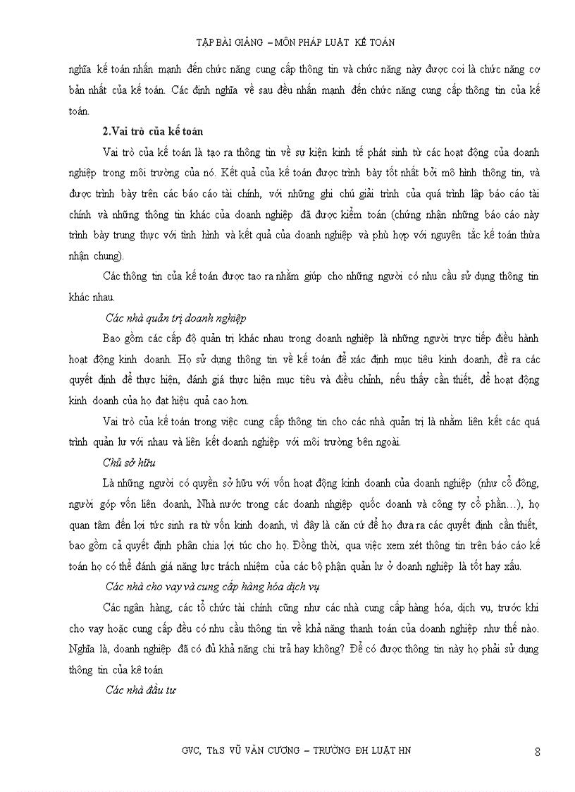 image for page Tập bài giảng môn pháp luật kế toán