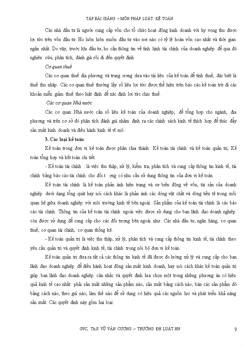 image for page Tập bài giảng môn pháp luật kế toán