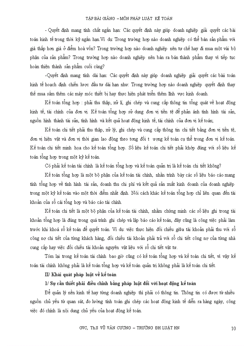 image for page Tập bài giảng môn pháp luật kế toán