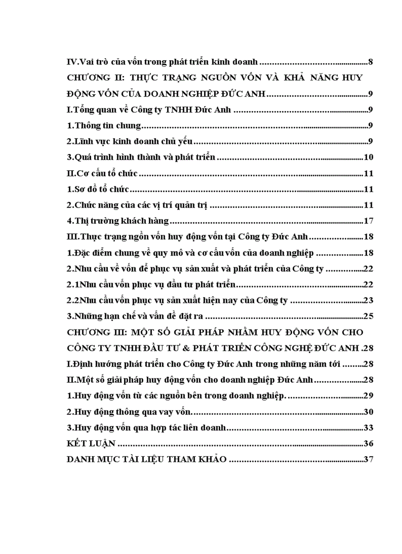 image for page Những biện pháp nâng cao khả năng huy động vốn để phát triển kinh doanh tại Công ty TNHH Đức Anh 1