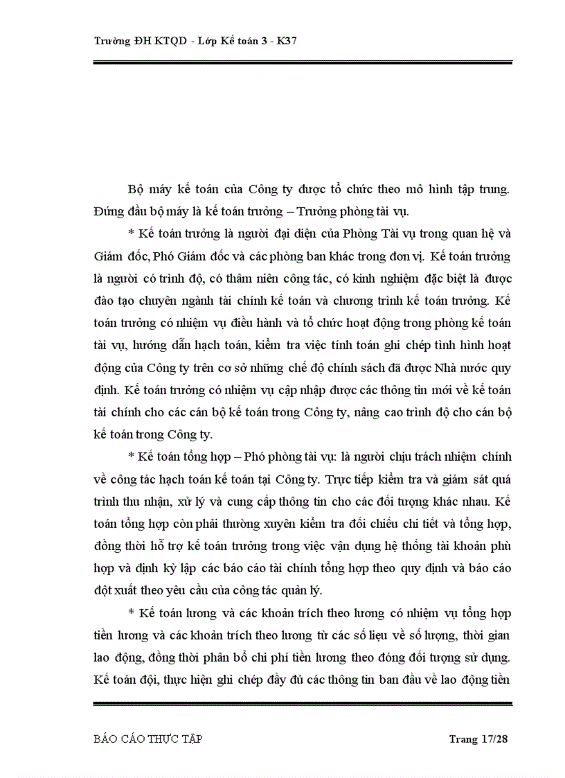 image for page Tổ chức bộ máy kế toán của Công ty