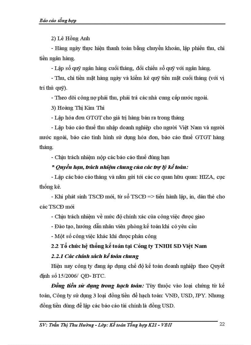 image for page Báo cáo kế toán tổng hợp tại Công ty TNHH SD Việt Nam 1