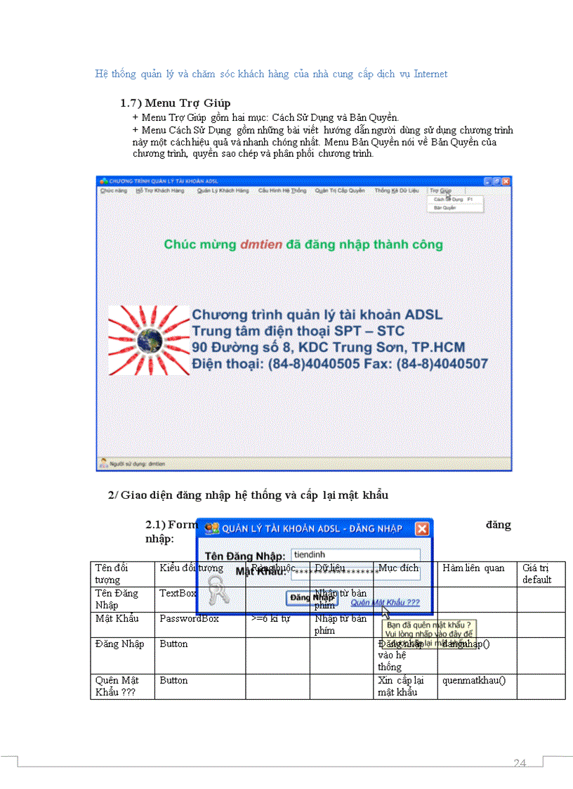 image for page Hệ thống quản lý và chăm sóc khách hàng của nhà cung cấp dịch vụ Internet 1