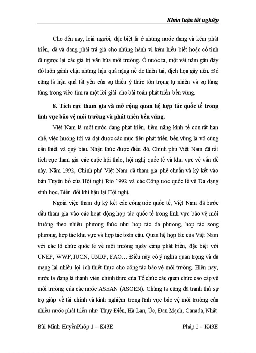 image for page Môi trường trong việc phát triển bền vững ở Việt Nam Thực trạng và giải pháp