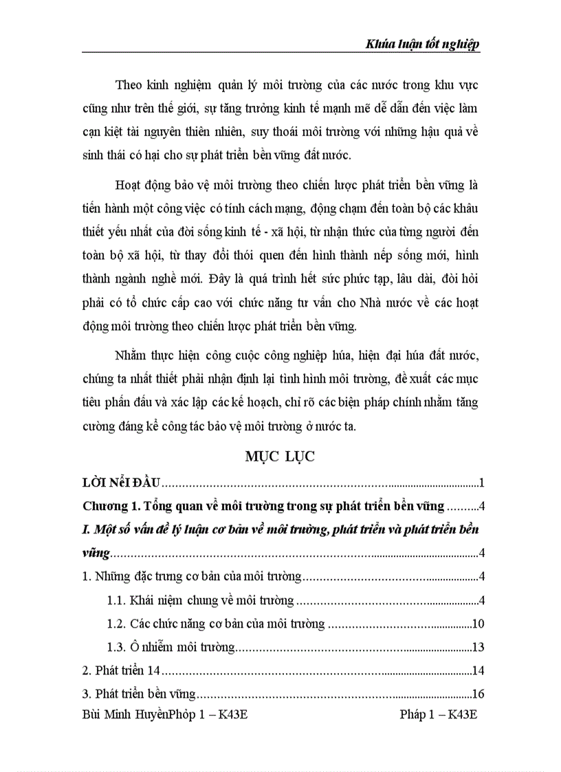 image for page Môi trường trong việc phát triển bền vững ở Việt Nam Thực trạng và giải pháp