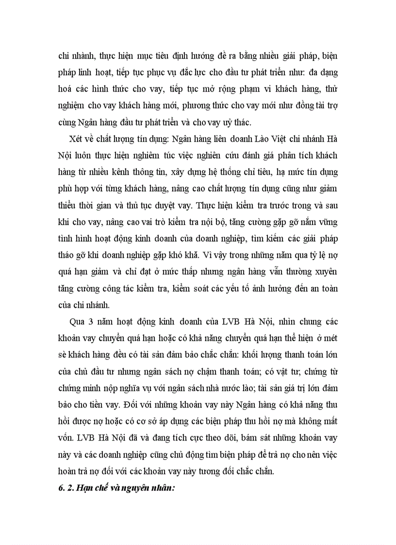 image for page Các giải pháp nhằm nâng cao chất lượng tín dụng của Ngân hàng liên doanh Lào Việt chi nhánh Hà Nội 1