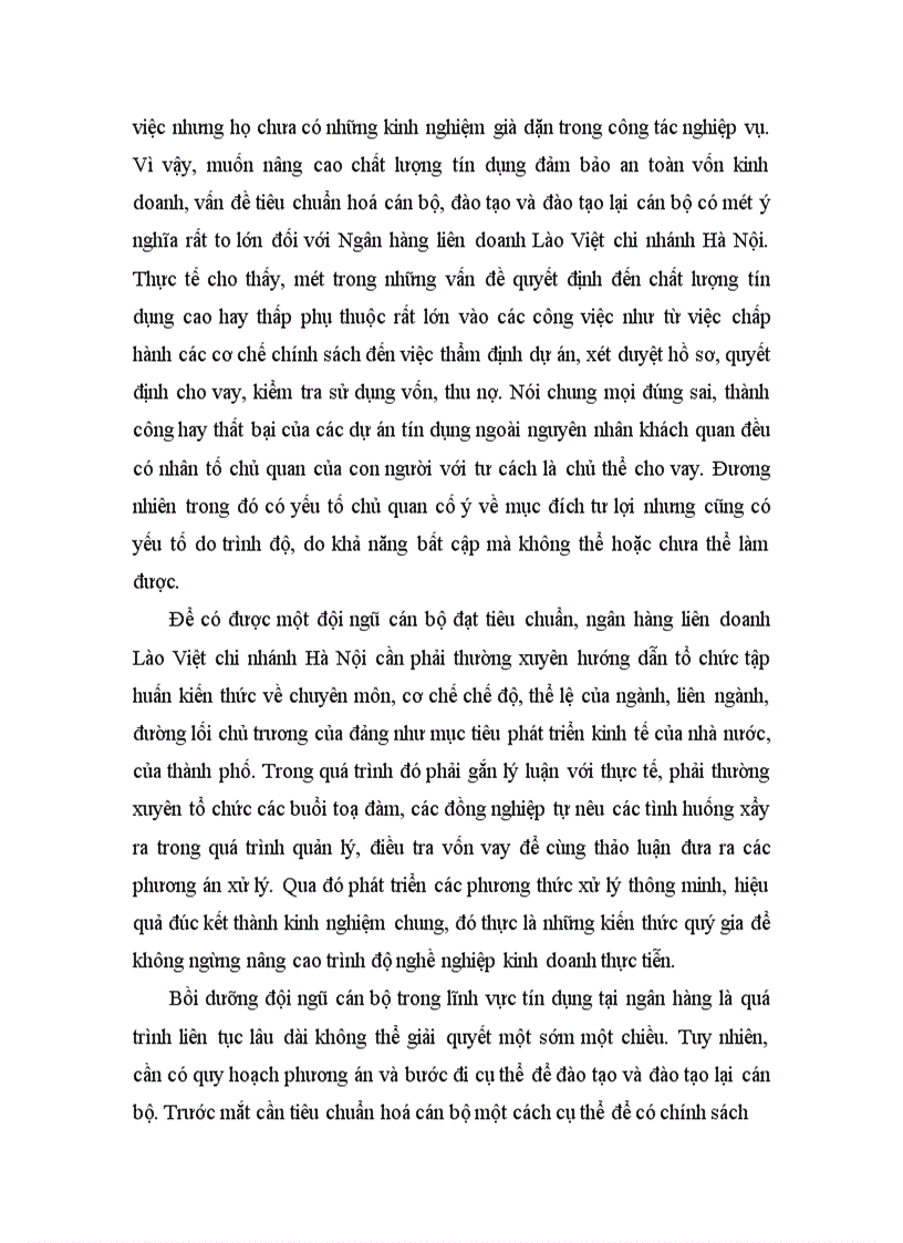 image for page Các giải pháp nhằm nâng cao chất lượng tín dụng của Ngân hàng liên doanh Lào Việt chi nhánh Hà Nội 1