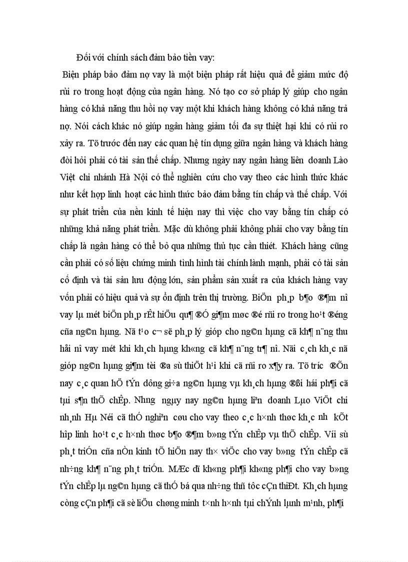 image for page Các giải pháp nhằm nâng cao chất lượng tín dụng của Ngân hàng liên doanh Lào Việt chi nhánh Hà Nội 1
