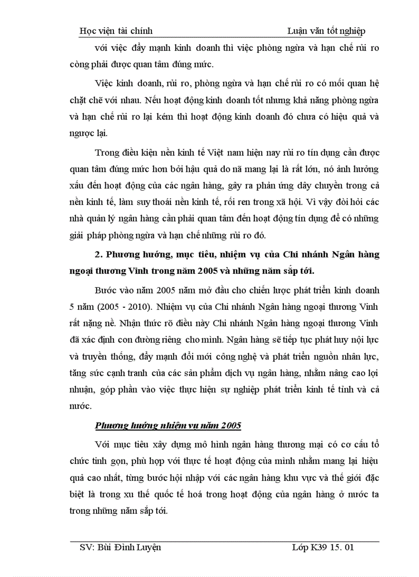 image for page Những giải pháp phòng ngừa và hạn chế rủi ro tín dụng tại Chi nhánh Ngân hàng ngoại thương Vinh