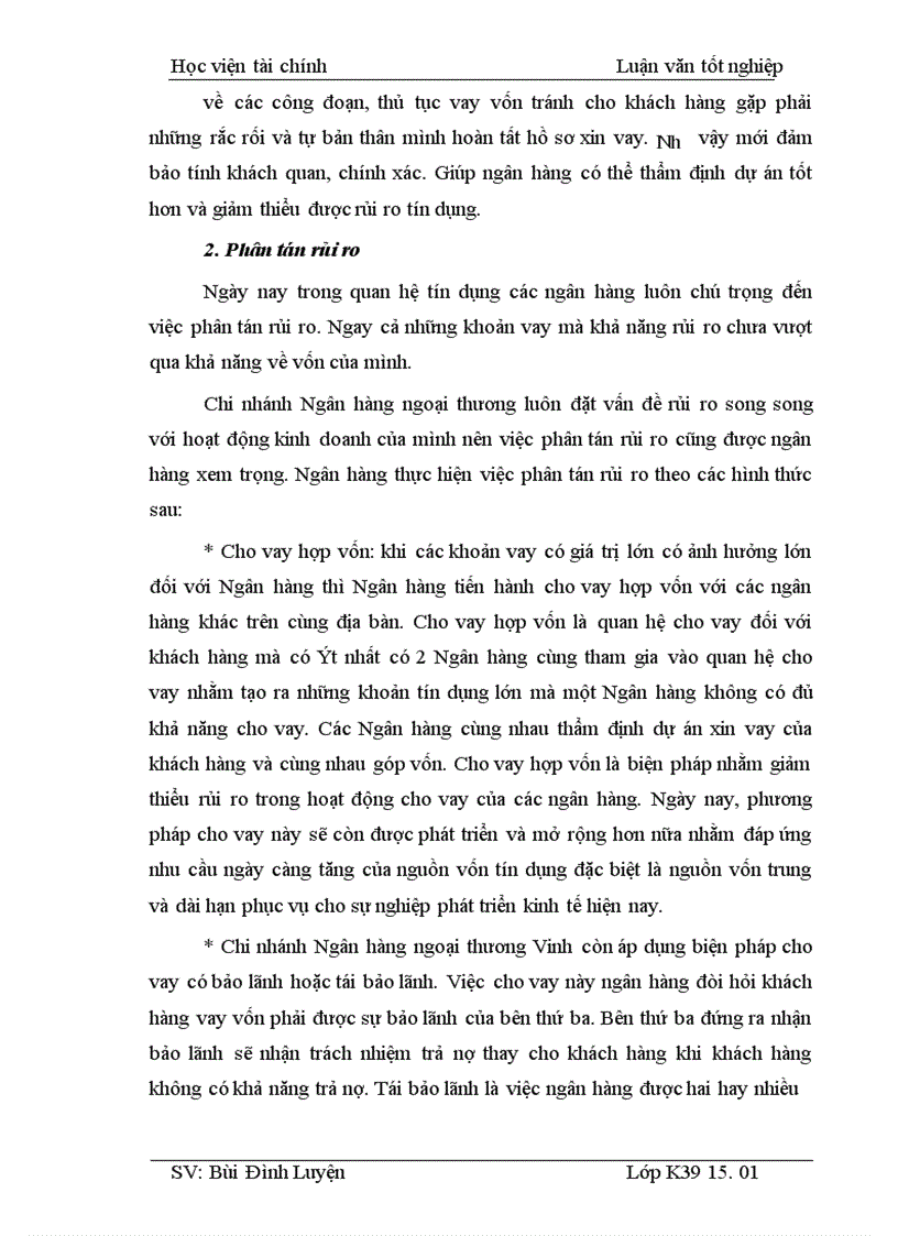 image for page Những giải pháp phòng ngừa và hạn chế rủi ro tín dụng tại Chi nhánh Ngân hàng ngoại thương Vinh