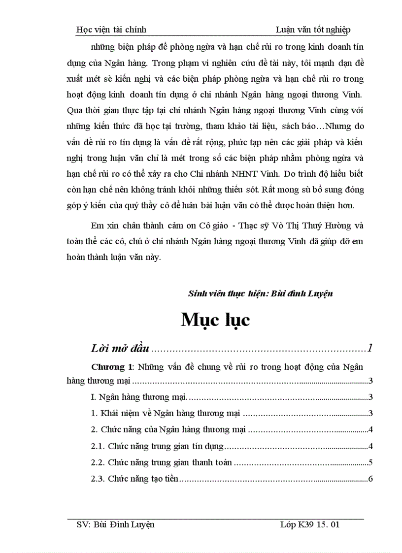 image for page Những giải pháp phòng ngừa và hạn chế rủi ro tín dụng tại Chi nhánh Ngân hàng ngoại thương Vinh