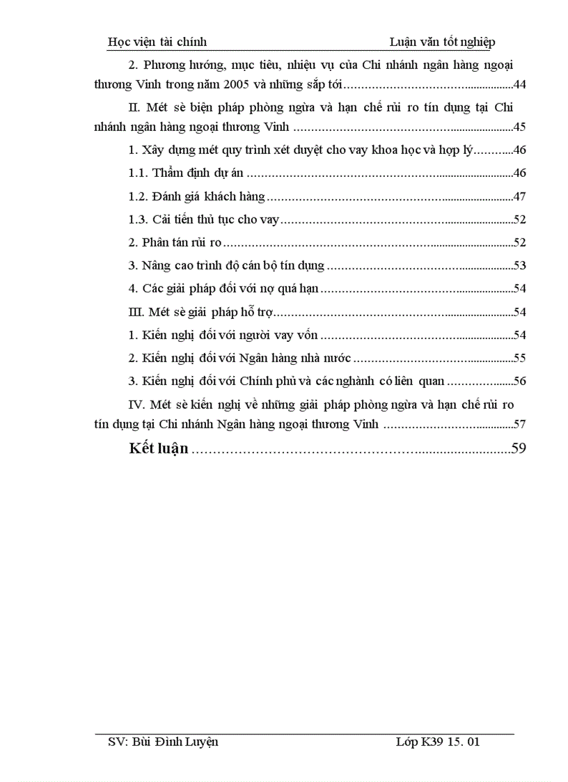 image for page Những giải pháp phòng ngừa và hạn chế rủi ro tín dụng tại Chi nhánh Ngân hàng ngoại thương Vinh