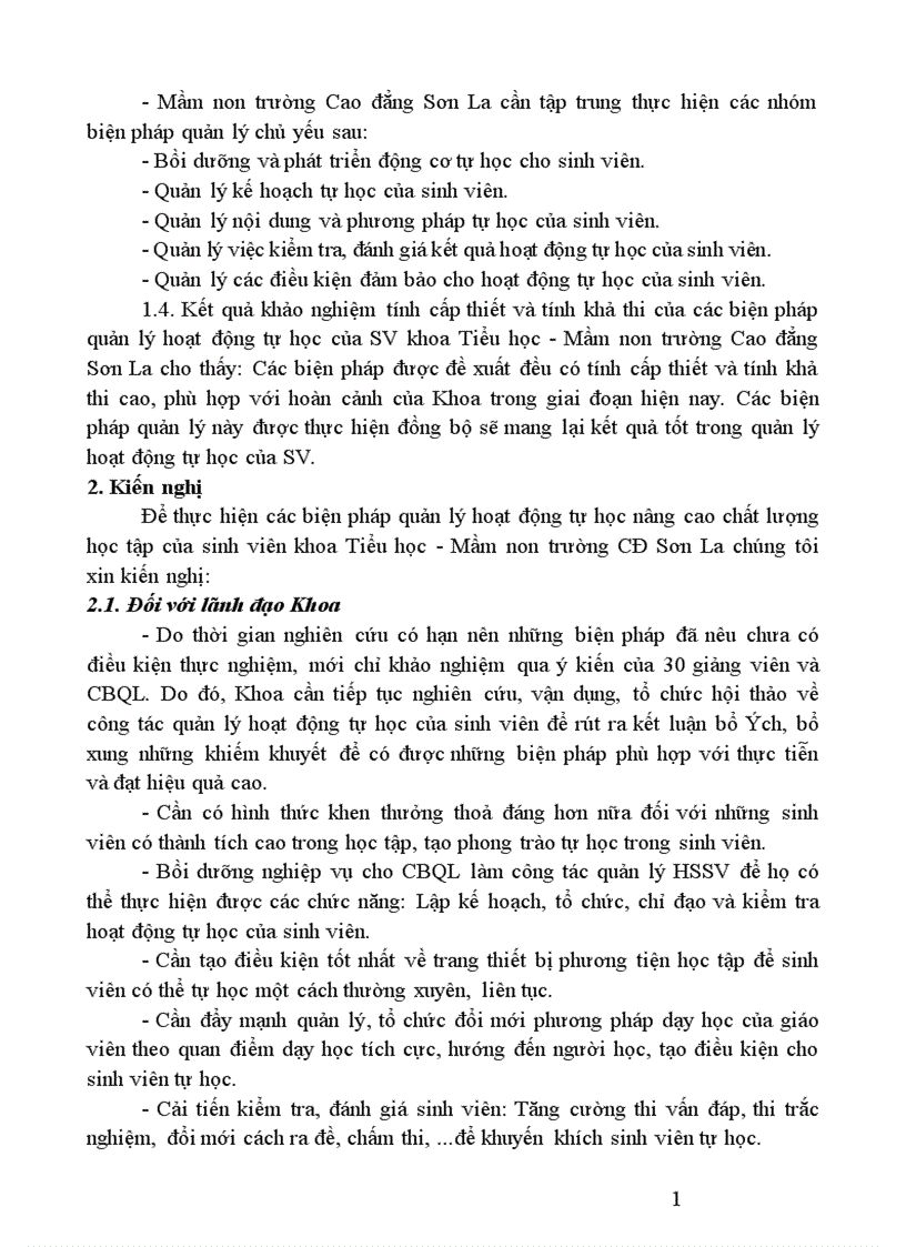 image for page Biện pháp quản lý hoạt động tự học của sinh viên Khoa Tiểu học Mầm non trường Cao đẳng Sơn La 1