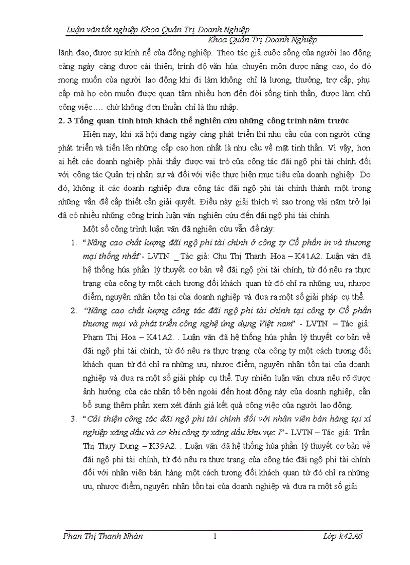 image for page Hoàn thiện công tác đãi ngộ phi tài chính tại công ty Cổ phần Bưu chính Viettel 1