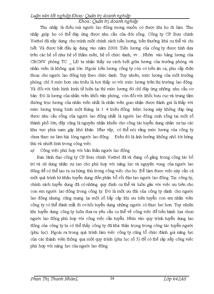 image for page Hoàn thiện công tác đãi ngộ phi tài chính tại công ty Cổ phần Bưu chính Viettel 1