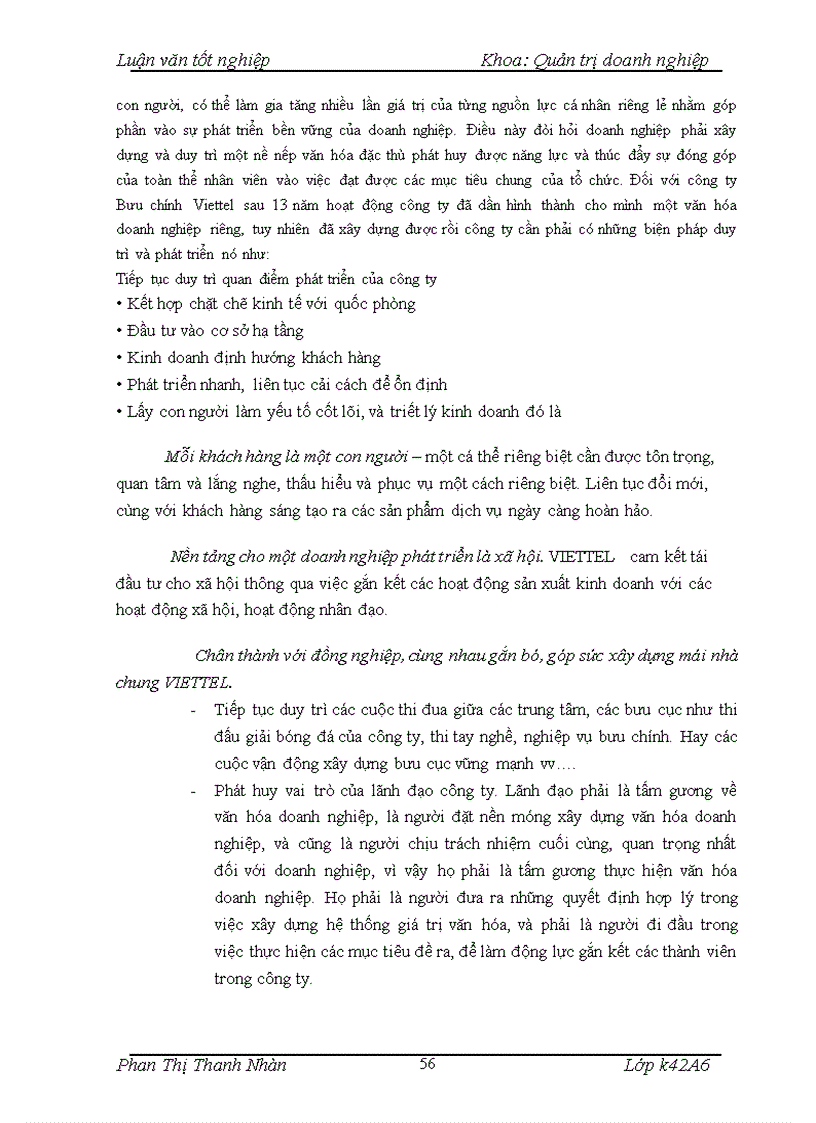 image for page Hoàn thiện công tác đãi ngộ phi tài chính tại công ty Cổ phần Bưu chính Viettel 1