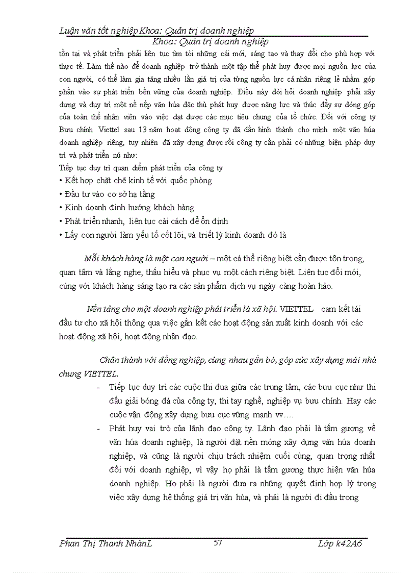 image for page Hoàn thiện công tác đãi ngộ phi tài chính tại công ty Cổ phần Bưu chính Viettel 1