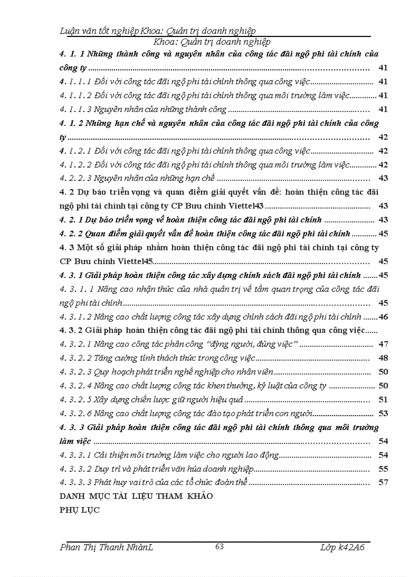 image for page Hoàn thiện công tác đãi ngộ phi tài chính tại công ty Cổ phần Bưu chính Viettel 1