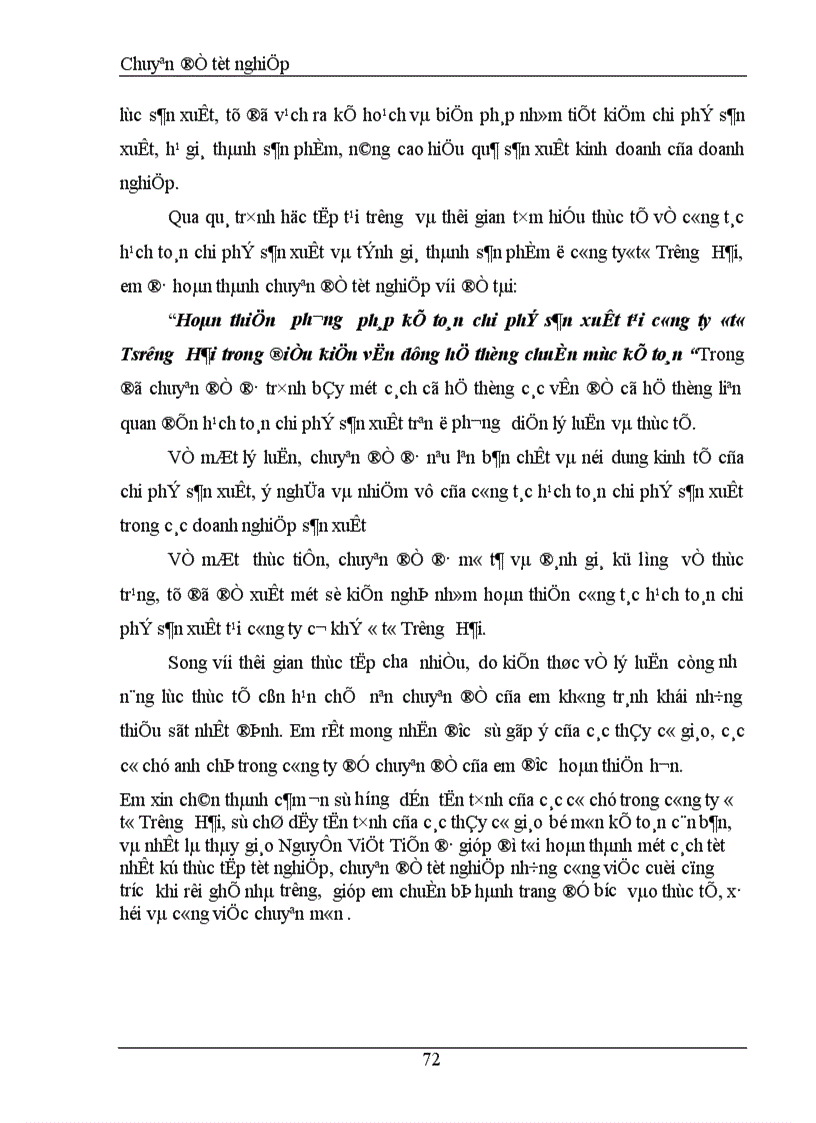 image for page Hoàn thiện phương pháp kế toán chi phí sản xuất tại công ty ôtô Tsrường Hải trong điều kiện vận dụng hệ thống chuẩn mực kế toán