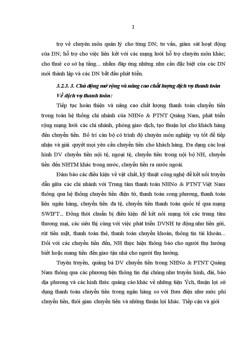 image for page Mở rộng và nâng cao chất lượng dịch vụ Ngân hàng Nông nghiệp và Phát triển nông thôn đối với Doanh nghiệp vừa và nhỏ ở tỉnh Quảng Nam 1
