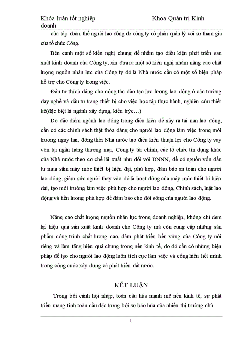 image for page Nâng cao chất lượng nguồn nhân lực tại Công ty Cổ phần đầu tư và xây dựng số 4 1