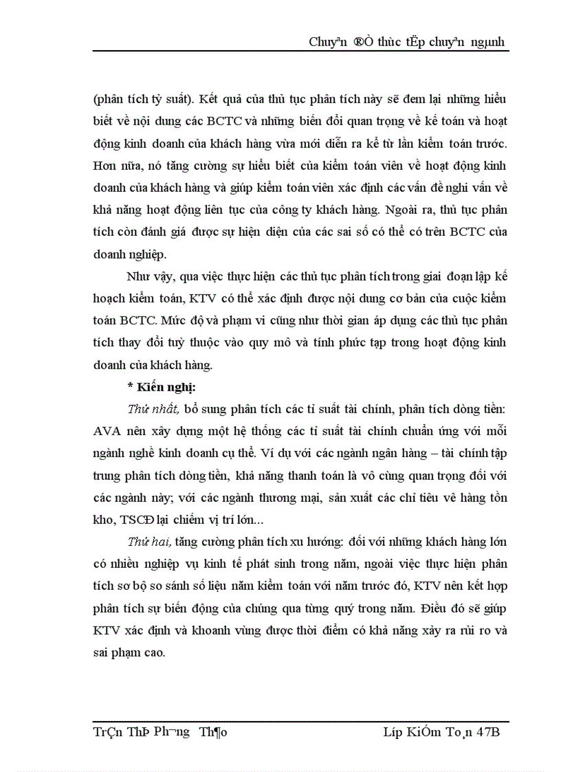 image for page Hoàn thiện quy trình lập kế hoạch kiểm toán báo cáo tài chính tại Công ty TNHH Tư vấn Kế toán Kiểm toán Việt Nam AVA 1