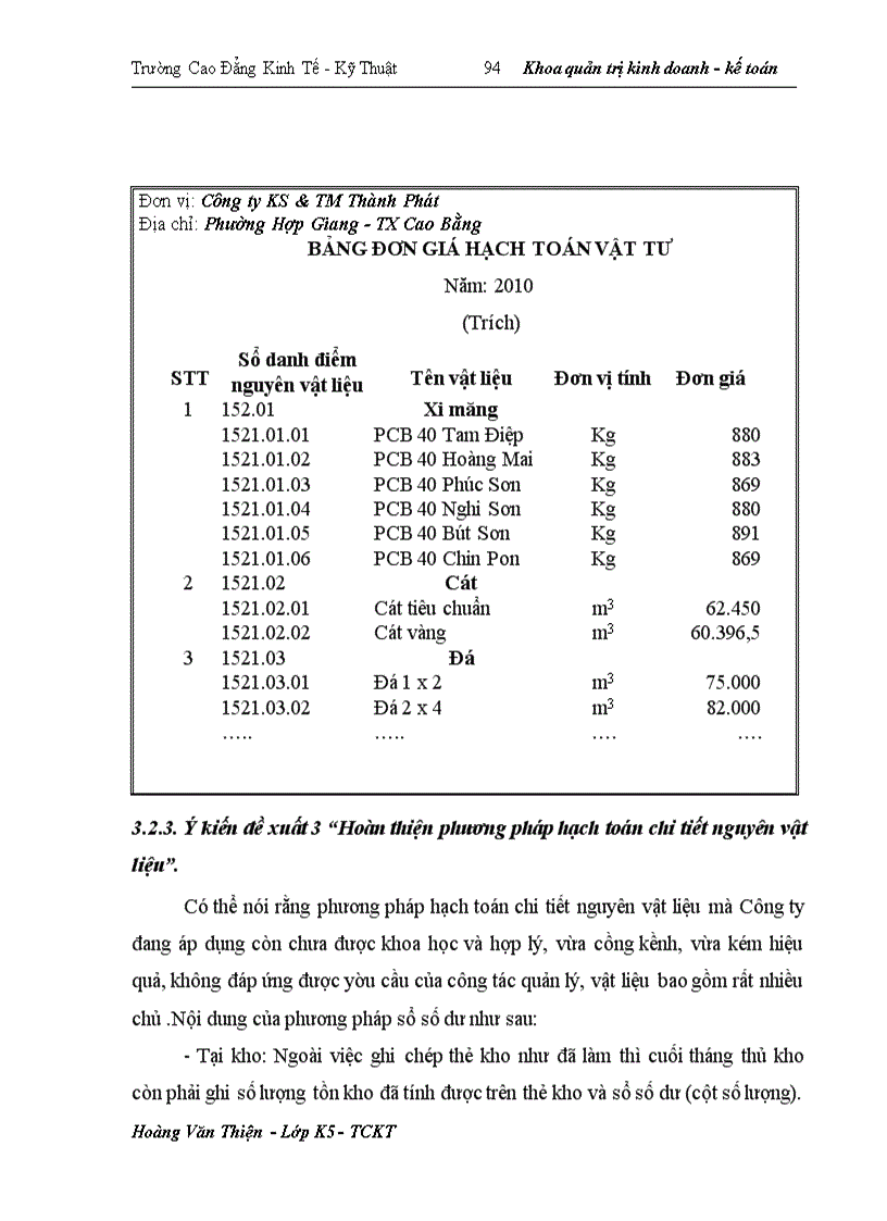image for page Hoàn thiện công tác kế toán nguyên vật liệu tại Công ty Khoáng sản và thương mại Thành Phát