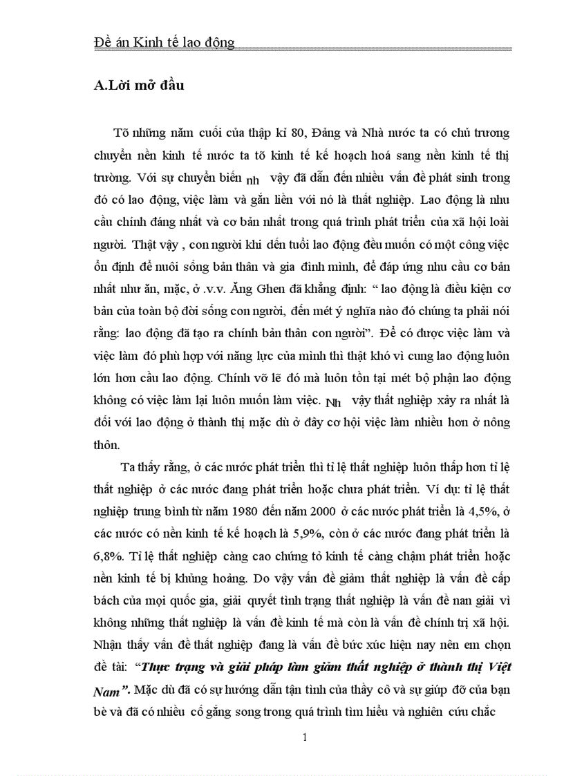 image for page Thực trạng và giải pháp làm giảm thất nghiệp ở thành thị Việt Nam