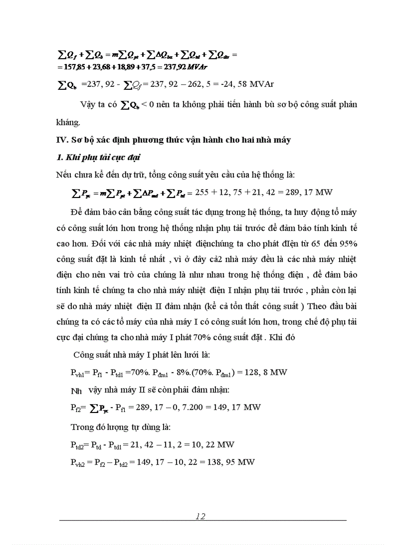 image for page Tính toán điện áp tại các điểm nút của mạng điện chọn phương thức điều chỉnh điện áp trong mạng điện