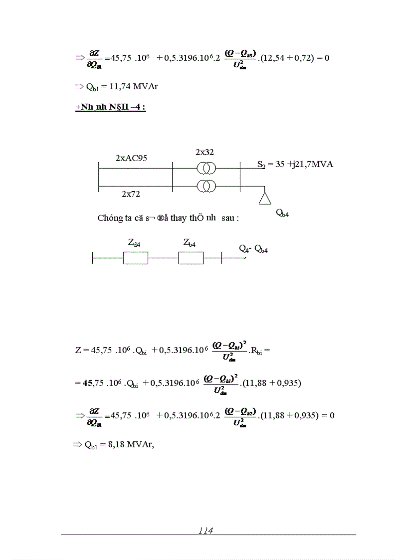 image for page Tính toán điện áp tại các điểm nút của mạng điện chọn phương thức điều chỉnh điện áp trong mạng điện
