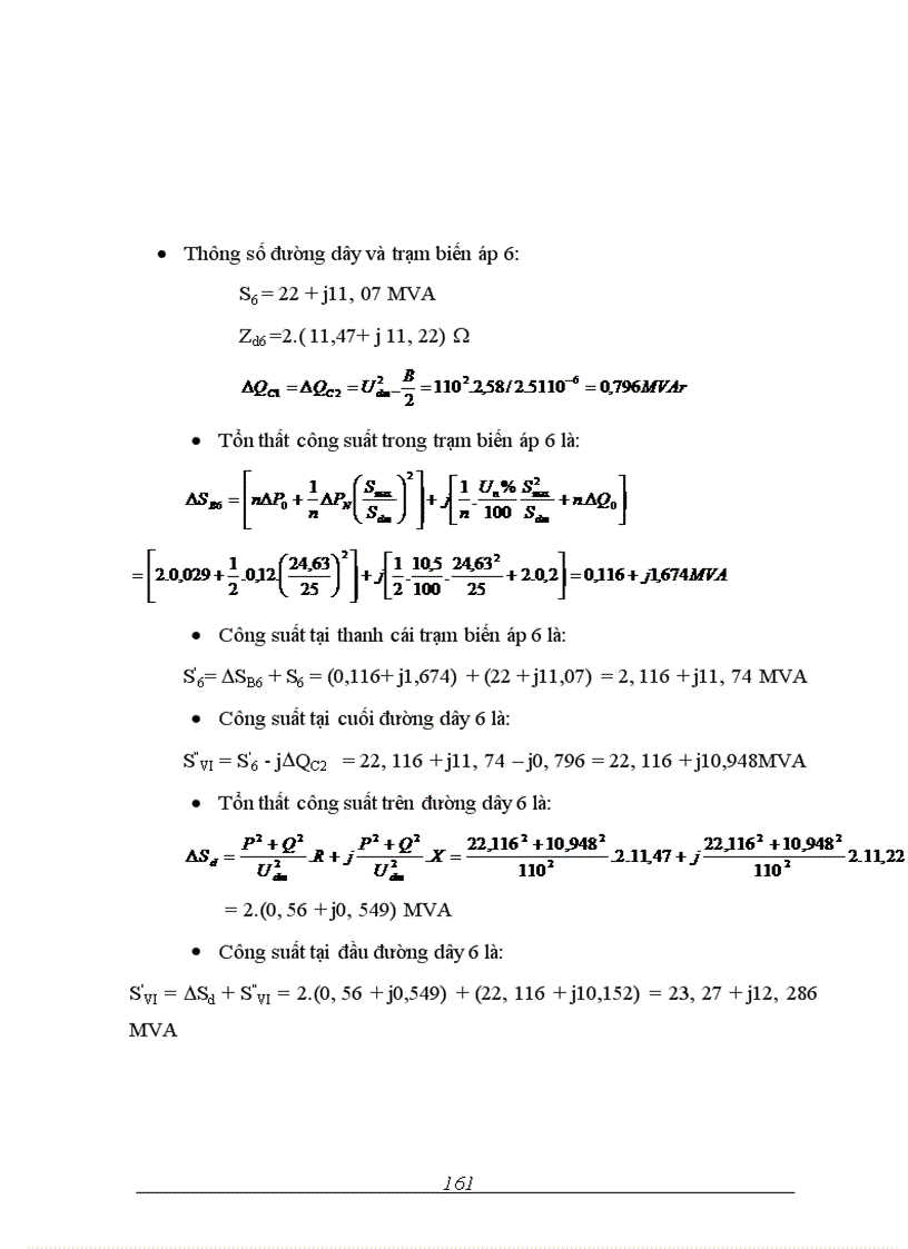 image for page Tính toán điện áp tại các điểm nút của mạng điện chọn phương thức điều chỉnh điện áp trong mạng điện
