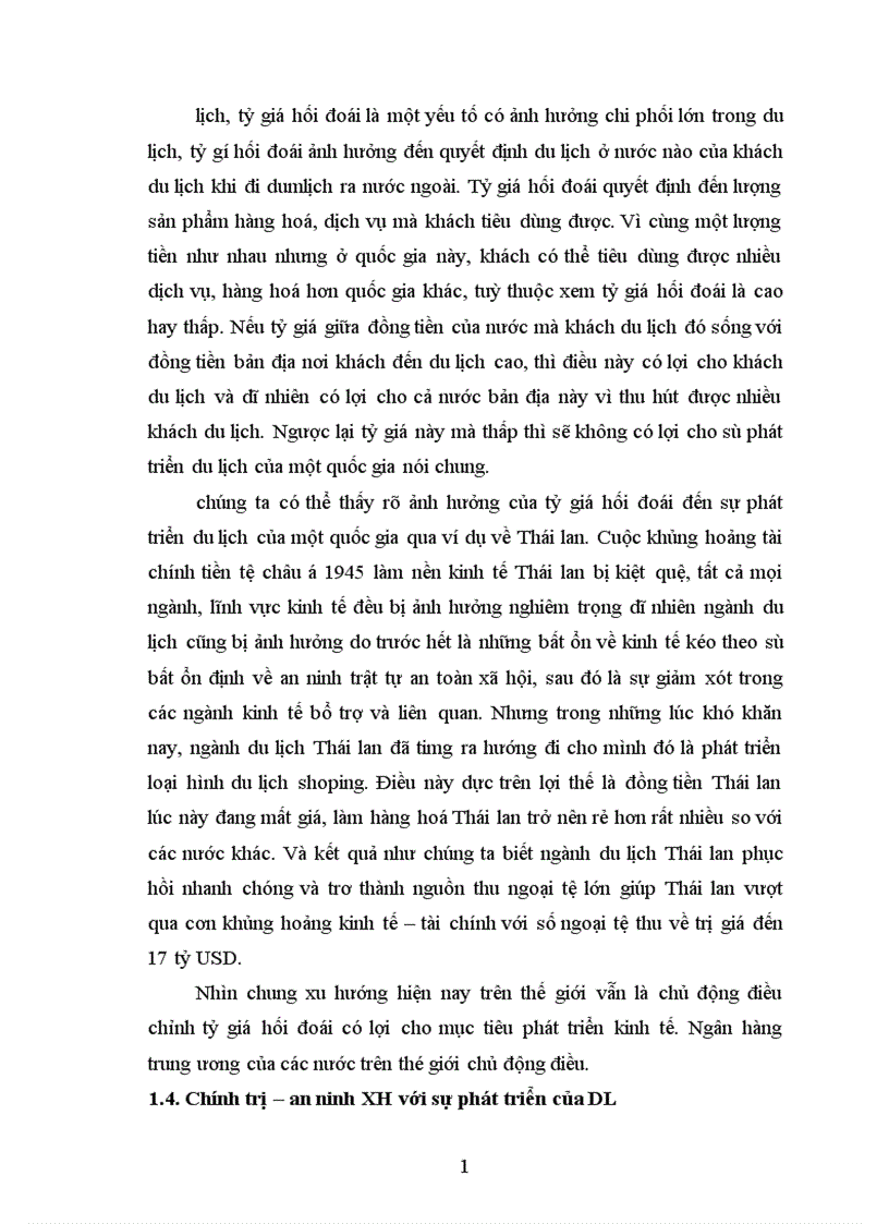 image for page Ảnh hưởng của tình hình kinh tế chính trị đến sự phát triển du lịch ở Việt Nam