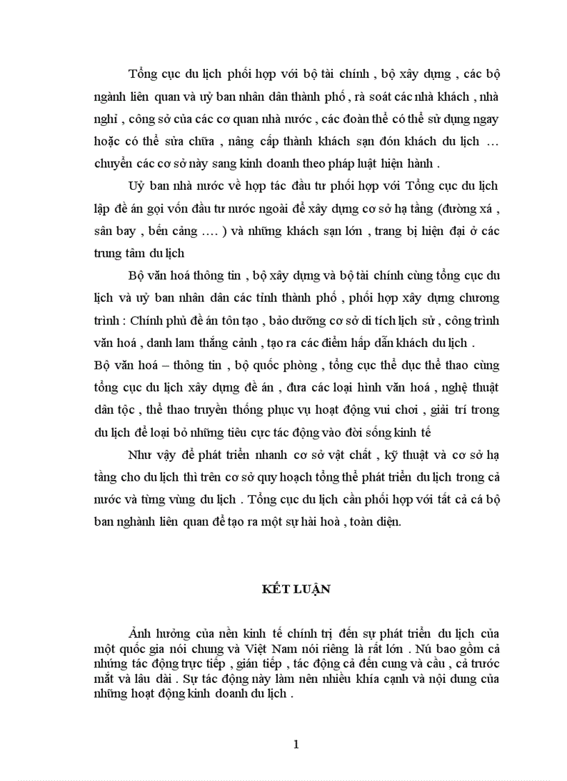 image for page Ảnh hưởng của tình hình kinh tế chính trị đến sự phát triển du lịch ở Việt Nam