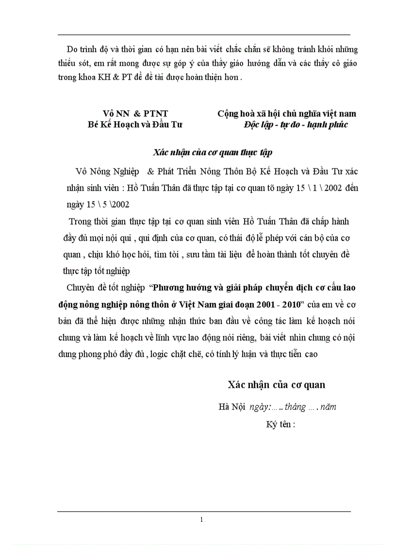 image for page Phương hướng và giải pháp chuyển dịch cơ cấu lao động nông nghiệp nông thôn ở Việt Nam giai đoạn 2001 2010 1