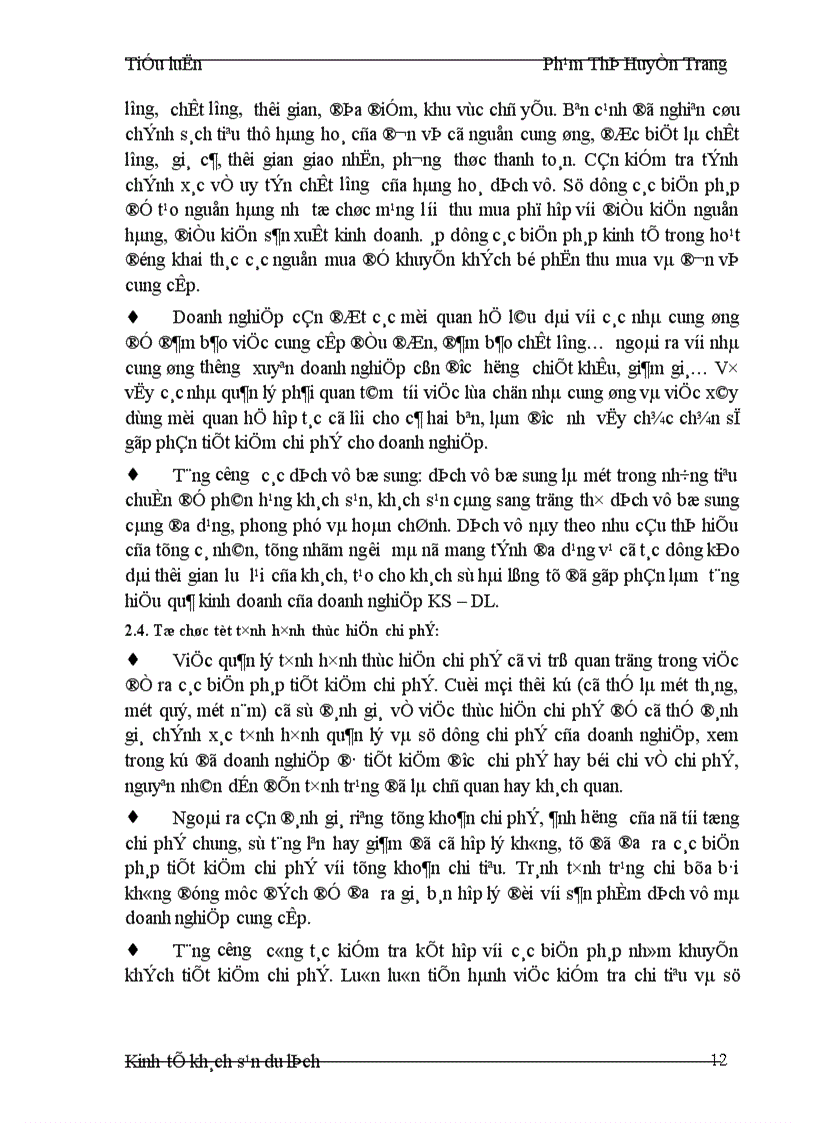 image for page các nhân tố ảnh hưởng đến chi phí kinh doanh KS DL và các biện pháp tiết kiệm chi phí trong các doanh nghiệp KS DL ở nước ta hiện nay 1