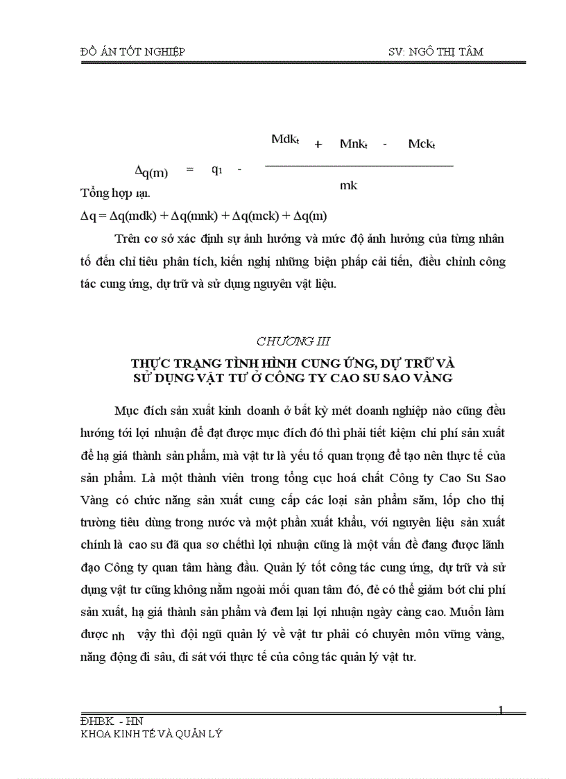 image for page Phân tích tình hình cung ứng dự trữ và sử dụng vật tư và một số biện pháp nâng cao tình hình cung ứng dự trữ và sử dụng vật tư tại Công ty cao su sao vàng 1