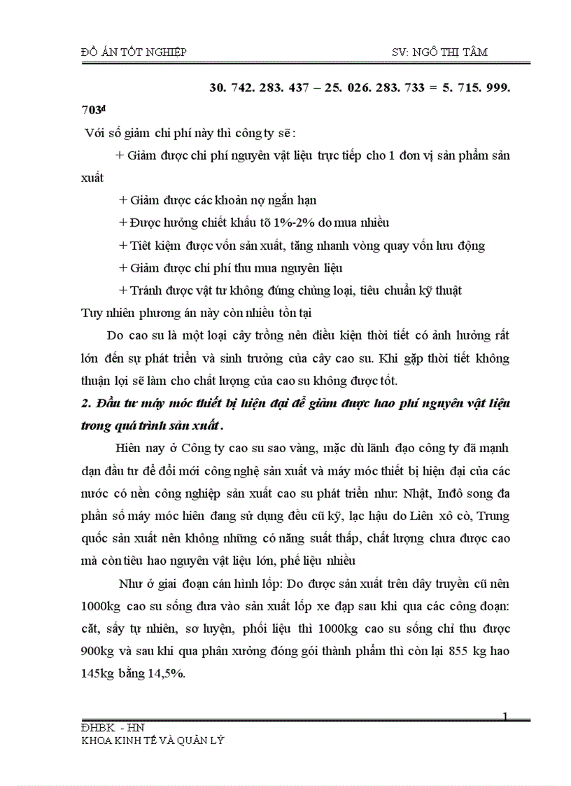 image for page Phân tích tình hình cung ứng dự trữ và sử dụng vật tư và một số biện pháp nâng cao tình hình cung ứng dự trữ và sử dụng vật tư tại Công ty cao su sao vàng 1