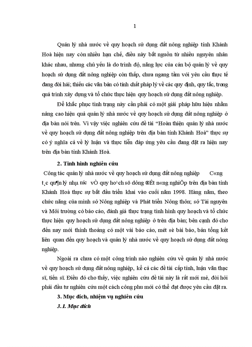 image for page Hoàn thiện quản lý nhà nước về quy hoạch sử dụng đất nông nghiệp trên địa bàn tỉnh Khánh Hoà