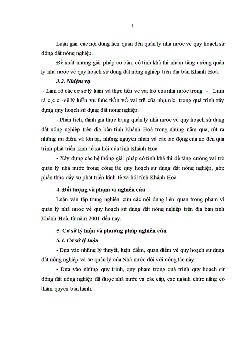 image for page Hoàn thiện quản lý nhà nước về quy hoạch sử dụng đất nông nghiệp trên địa bàn tỉnh Khánh Hoà